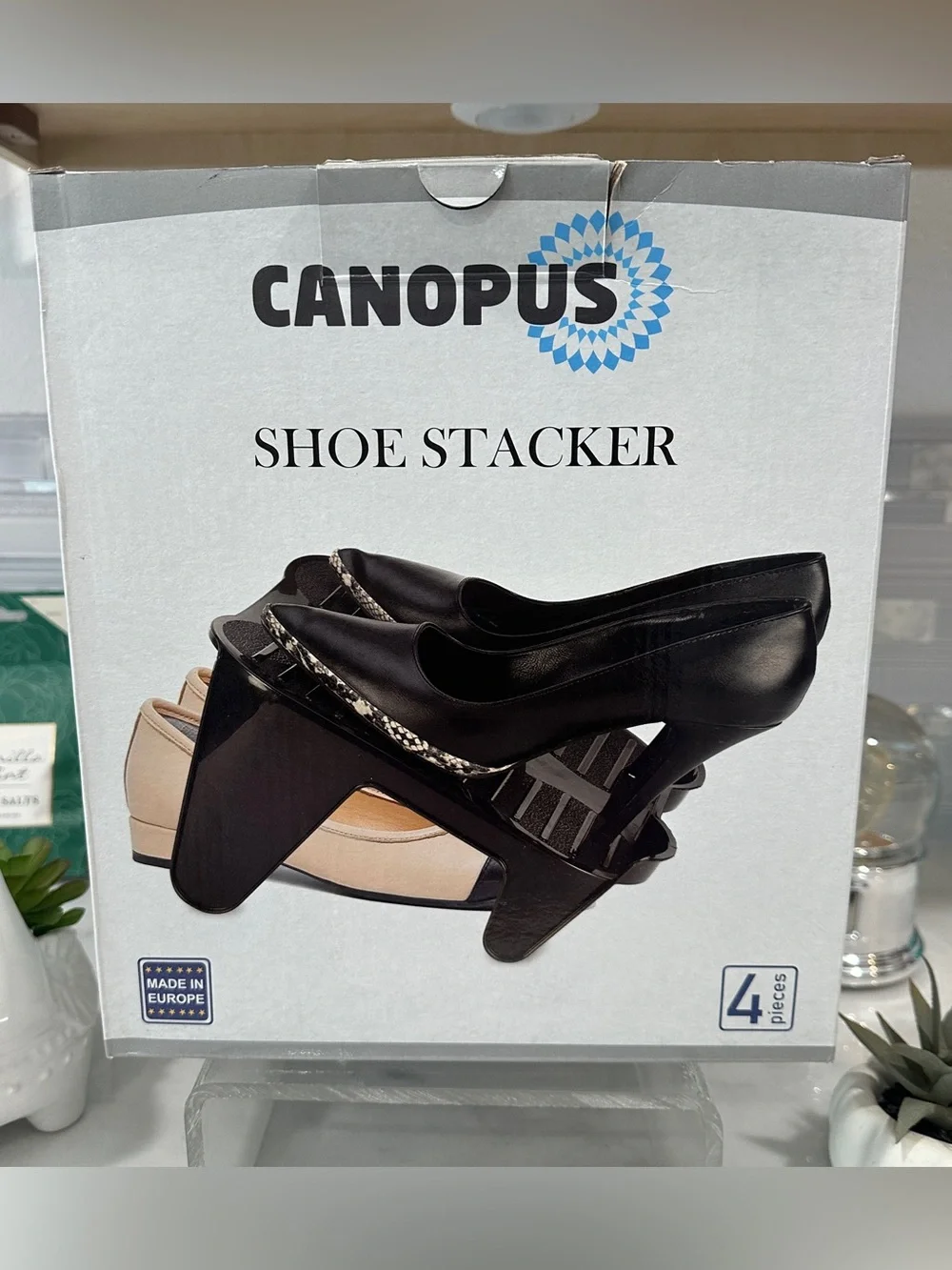 CANOPUS Shoe Stackers Space-Saving Organizer 4-Piece Set NIB
